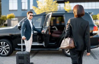 Comfort Drive driver handling a Dubai airport transfer in the client's own car