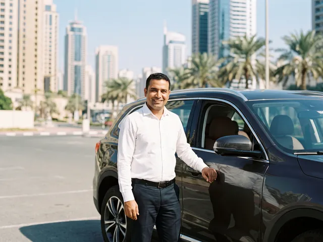 Comfort Drive hourly driver at the wheel of a client's car in Dubai